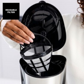 Caffettiera Americana Taurus Verona inox 12 tazas 1000 W Nero