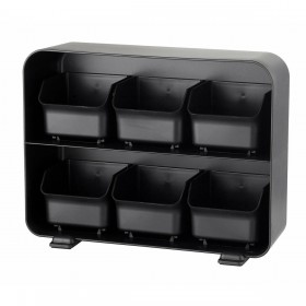 Contenitore per Sistemare le Capsule di Caffè Archivo 2000 Nero 13 x 26 x 20 cm