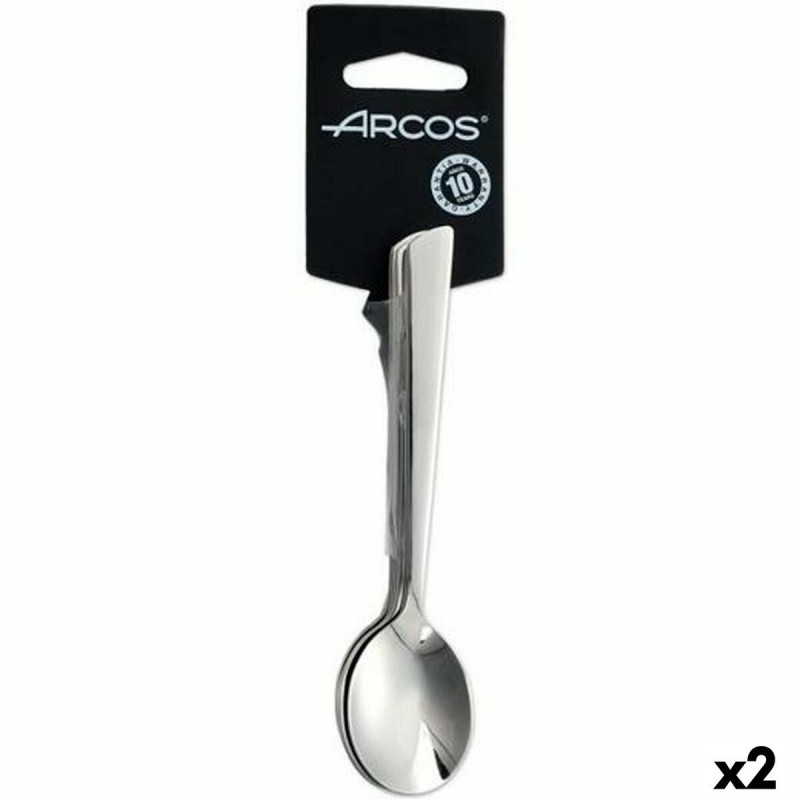 Cucchiaini da Caffè Arcos Toscana Argentato Acciaio inossidabile (2 Unità)