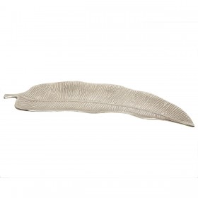 Svuotatasche Romimex Argentato Alluminio Foglia della pianta 78 x 4 x 27 cm