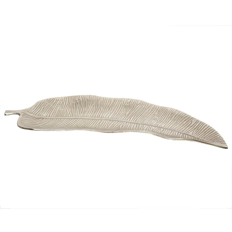Svuotatasche Romimex Argentato Alluminio Foglia della pianta 78 x 4 x 27 cm