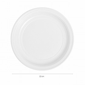 Set di piatti riutilizzabili Maxi Products Bianco Plastica 100 Pezzi