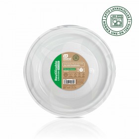 Set di piatti riutilizzabili Maxi Products Bianco Plastica 100 Pezzi