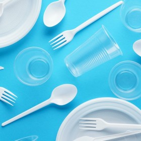 Set di piatti riutilizzabili Maxi Products Bianco Plastica 100 Pezzi