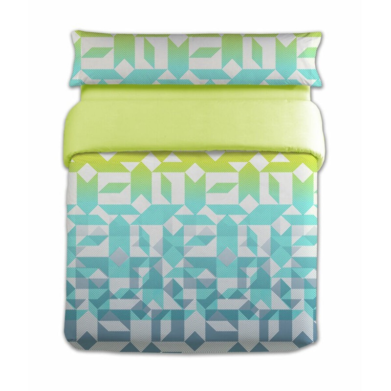 Set di copripiumino Hosteline HARRIS Verde Singolo 2 Pezzi