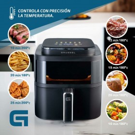 Friggitrice ad Aria Grunkel Nero 1400 W 6 L