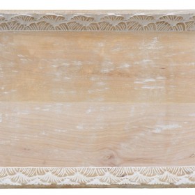 Vassoio per aperitivi 45,5 x 30,5 x 5,5 cm Bianco Legno di mango (2 Unità)