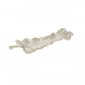 Svuotatasche Romimex Argentato Alluminio Foglia della pianta 44 x 7 x 17 cm