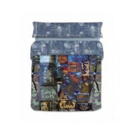 Set di copripiumino Lois LABELS P. Azzurro Ala francese 220 x 230 cm 3 Pezzi