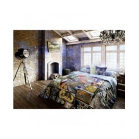 Set di copripiumino Lois LABELS P. Azzurro Ala francese 220 x 230 cm 3 Pezzi