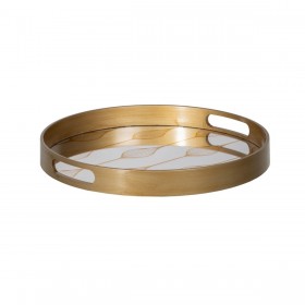 Vassoio per aperitivi Dorato PVC Cristallo 42 x 42 x 4,2 cm (2 Unità)