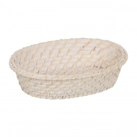 Vassoio Bianco Bambù Rattan 29 x 22 x 7 cm (2 Unità)