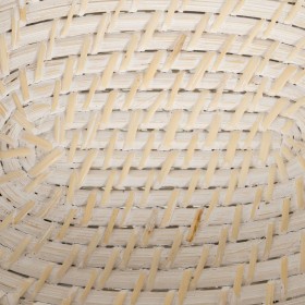 Vassoio Bianco Bambù Rattan 29 x 22 x 7 cm (2 Unità)