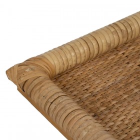 Vassoio per aperitivi Naturale Rattan 47,5 x 30 x 4 cm (2 Unità)