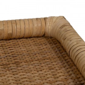Vassoio per aperitivi Naturale Rattan 47,5 x 30 x 4 cm (2 Unità)