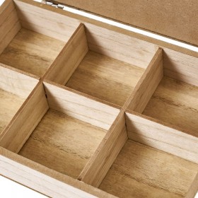 Scatola per Infusioni Multicolore Cristallo Legno MDF 24 x 15 x 6 cm
