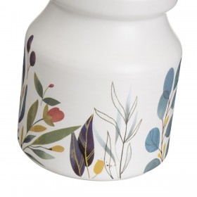 Contenitore per Utensili da Cucina BERRIES Legno Metallo Gres 12 x 12 x 13 cm