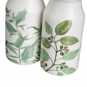 Set olio e aceto GREENS Bianco Verde Legno Gres 210 ml 21 x 8,5 x 18 cm 4 Pezzi