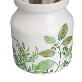 Contenitore per Utensili da Cucina GREENS Legno Metallo Gres 12 x 12 x 13 cm
