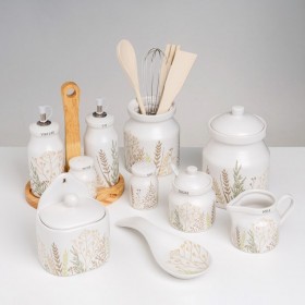 Porta latte e zucchero GRASS Multicolore Gres 250 ml 18,5 x 9 x 10 cm