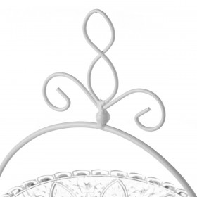 Portafrutta Bianco Trasparente Cristallo 25 x 25 x 29 cm