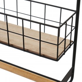 Portarotolo da Cucina Nero Naturale Ferro 34 x 11 x 39 cm