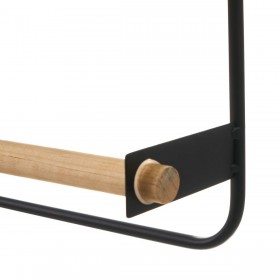 Portarotolo da Cucina Nero Naturale Ferro 34 x 11 x 39 cm