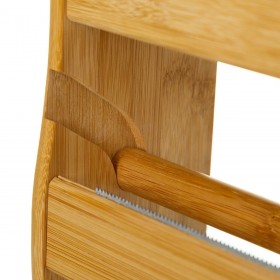 Portarotolo da Cucina Naturale Bambù 36 x 10 x 26 cm