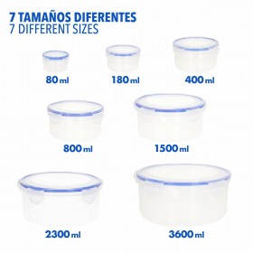 Set di Contenitori da Cucina Ermetici Impilabili Max Home 23 x 11 x 23 cm 6 Unità
