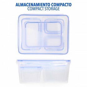 Set di Contenitori da Cucina Ermetici Impilabili Max Home 27 x 12 x 20 cm 6 Unità