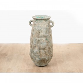 Vaso da pavimento Alexandra House Living Grigio Ceramica 45 x 85 x 45 cm Con manici