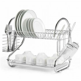 Scolapiatti da Lavandino Feel Maestro MR-1025-38  38 x 24 x 39 cm Argentato