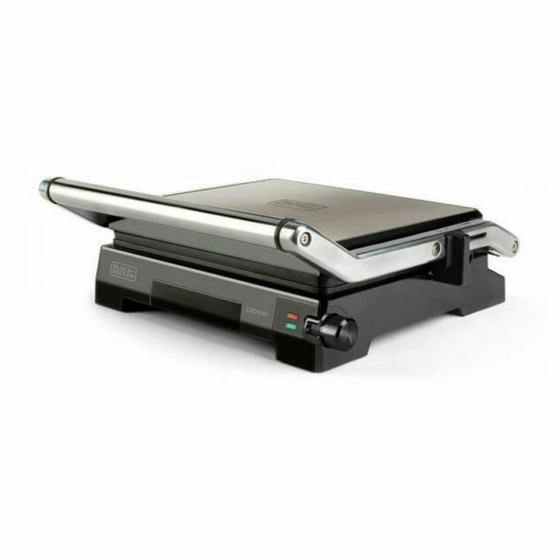 Piastra Grill Elettrica Black & Decker BXGF2200E Nero Alluminio 2200 W