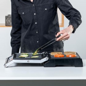 Piastra Grill Elettrica Black & Decker BXGF2200E Nero Alluminio 2200 W