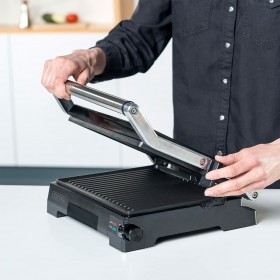 Piastra Grill Elettrica Black & Decker BXGF2200E Nero Alluminio 2200 W