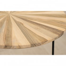 Tavolo aggiuntivo Romimex Naturale teak 60 x 45 x 60 cm