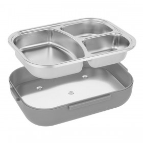 Porta pranzo N'oveen LB540 Grigio scuro Acciaio inossidabile 1 L 24 x 11 x 18,5 cm