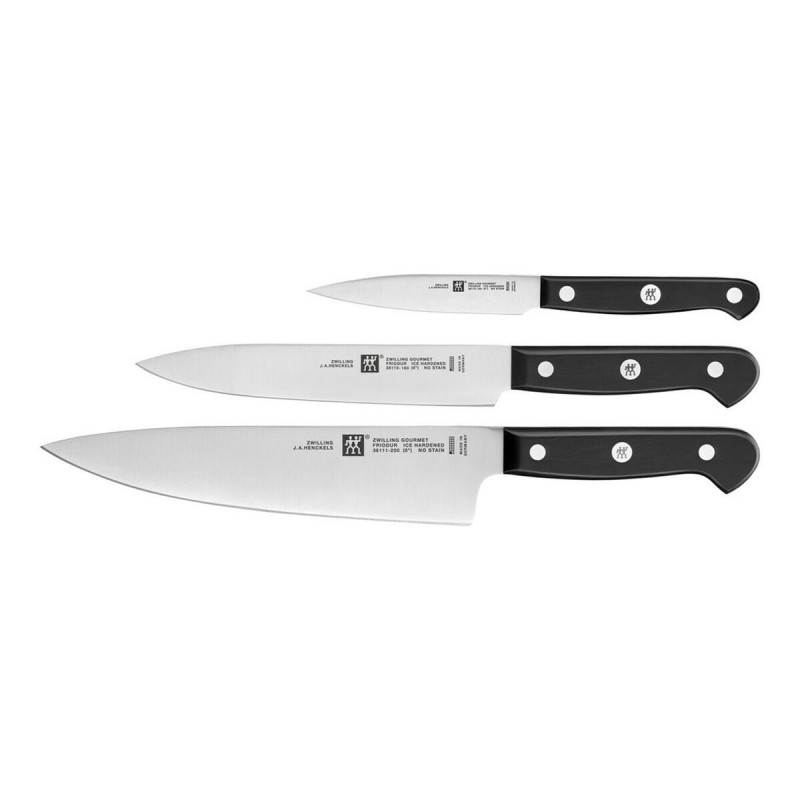 Set di Coltelli Zwilling 36130-003-0 Nero Acciaio Plastica Acciaio forgiato (3 Unità)