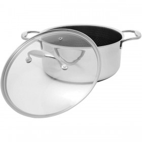 Pentola con Coperchio Kohersen 71104 Argentato Acciaio inossidabile Alluminio Ø 24 cm 4,9 L