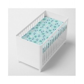 Lenzuolo con angoli aderenti HappyFriday Moshi Moshi Whale Multicolore 70 x 140 x 14 cm