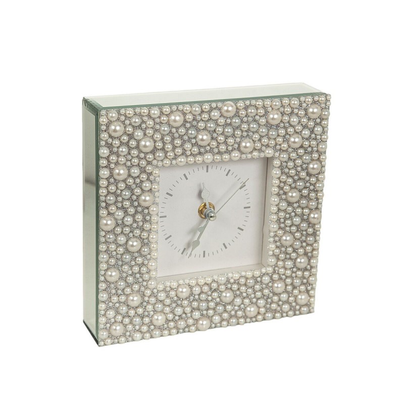 Orologio da Tavolo Romimex Argentato Vetro 18 x 18 x 5 cm