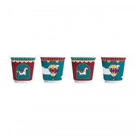 Set di Tazze da Caffè Bialetti Winter Wonderland Turchese Porcellana 90 ml 4 Unità