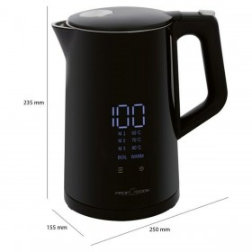 Bollitore Proficook PC-WKS 1243 Nero Acciaio inossidabile 2200 W 1,7 L