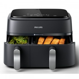 Friggitrice ad Aria Philips NA351/00 Nero Argentato 2750 W 9 L