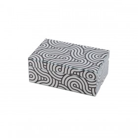 Scatola-Portagioie Romimex Bianco Nero Vetro 21 x 9 x 13 cm