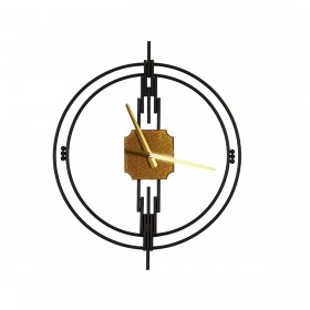 Orologio da Parete Romimex Nero Metallo 46 x 56 x 4 cm