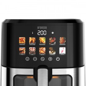 Friggitrice ad Aria N'oveen AF770 Nero Argentato 1700 W 6,5 L