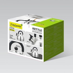 Teiera Feel Maestro MR-1300 Nero Argentato Acciaio inossidabile 2 L