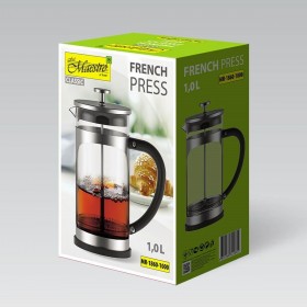 Teiera Feel Maestro MR-1860-1000 Nero Acciaio Acciaio inossidabile Vetro Borosilicato 1 L