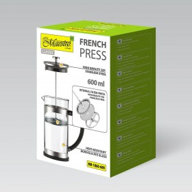 Teiera Feel Maestro MR-1860-600 Nero Acciaio Acciaio inossidabile Vetro Borosilicato 600 ml